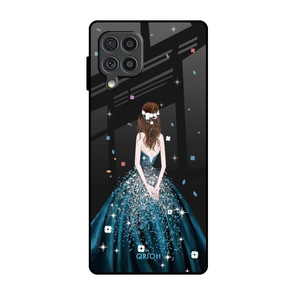 Queen Of Fashion Samsung Galaxy F62 Glass Back Cover Online