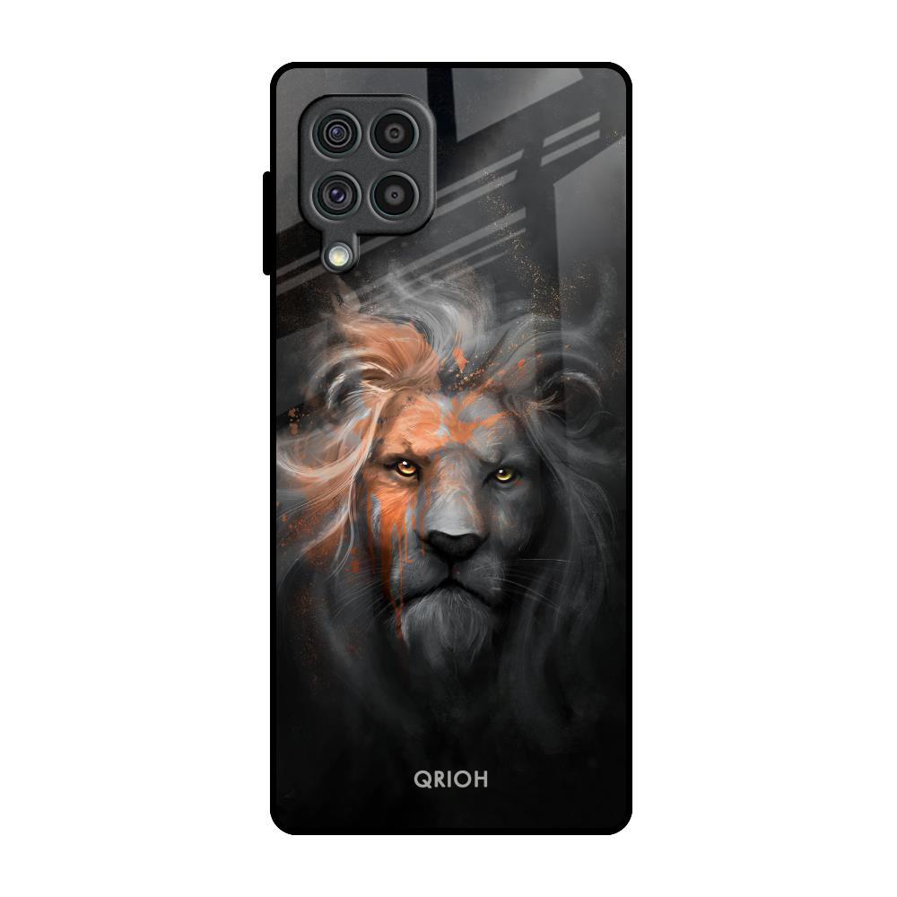Devil Lion Samsung Galaxy F62 Glass Back Cover Online
