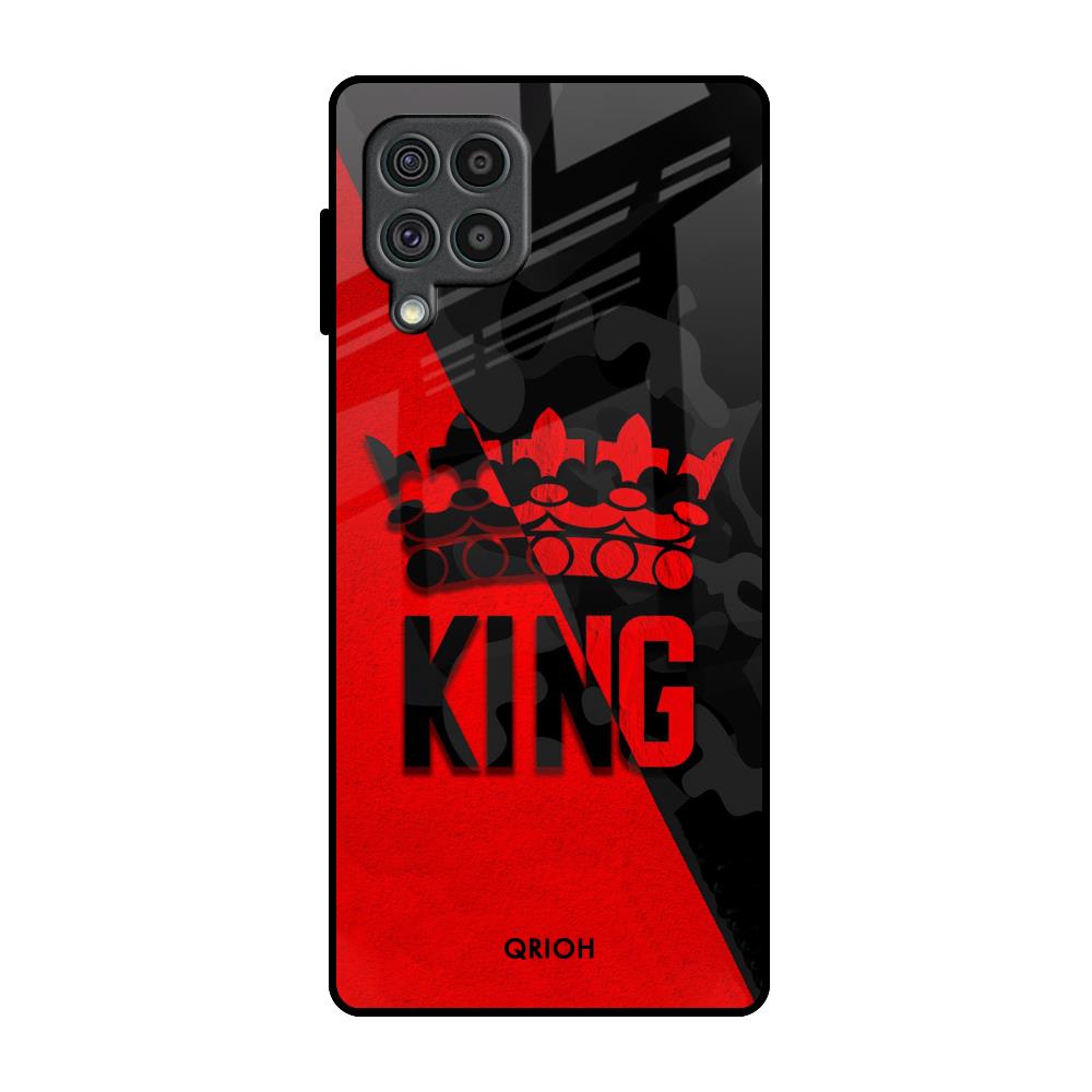 I Am A King Samsung Galaxy F62 Glass Back Cover Online