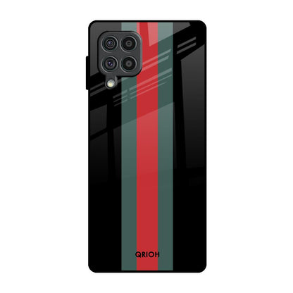 Vertical Stripes Samsung Galaxy F62 Glass Back Cover Online