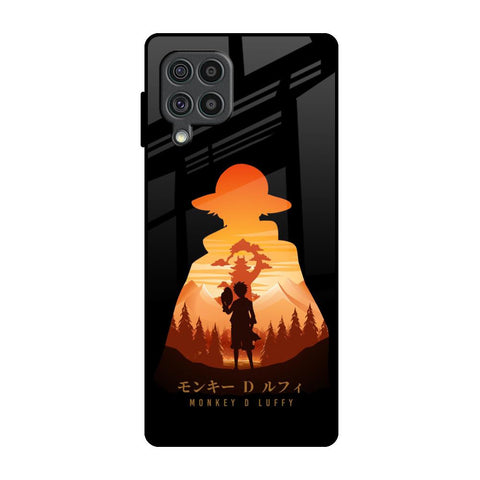 Luffy One Piece Samsung Galaxy F62 Glass Back Cover Online