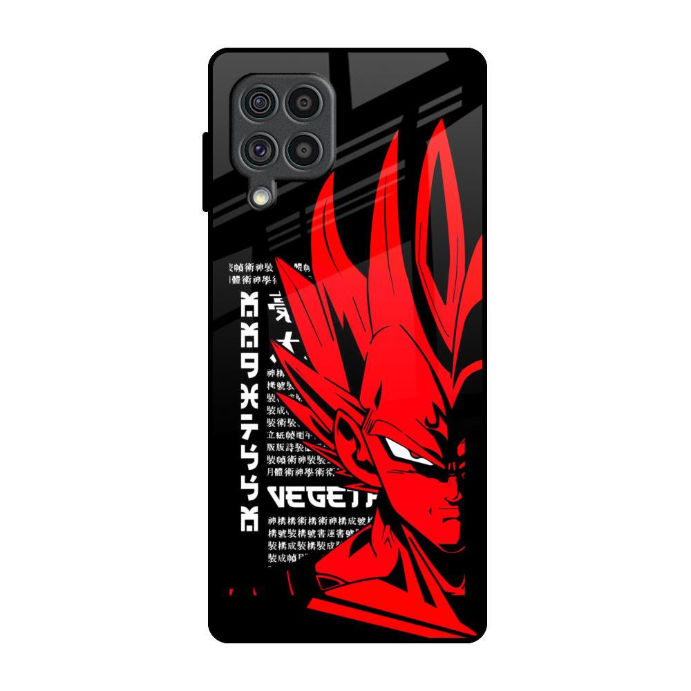 Red Vegeta Samsung Galaxy F62 Glass Back Cover Online
