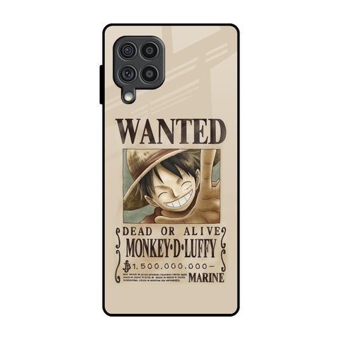 Luffy Wanted Samsung Galaxy F62 Glass Back Cover Online