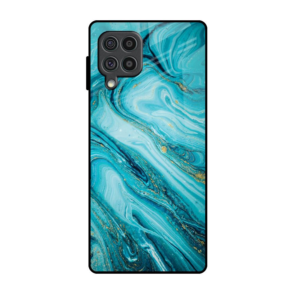 Ocean Marble Samsung Galaxy F62 Glass Back Cover Online