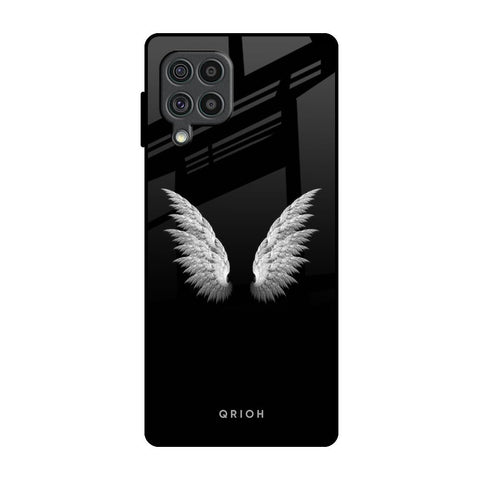White Angel Wings Samsung Galaxy F62 Glass Back Cover Online