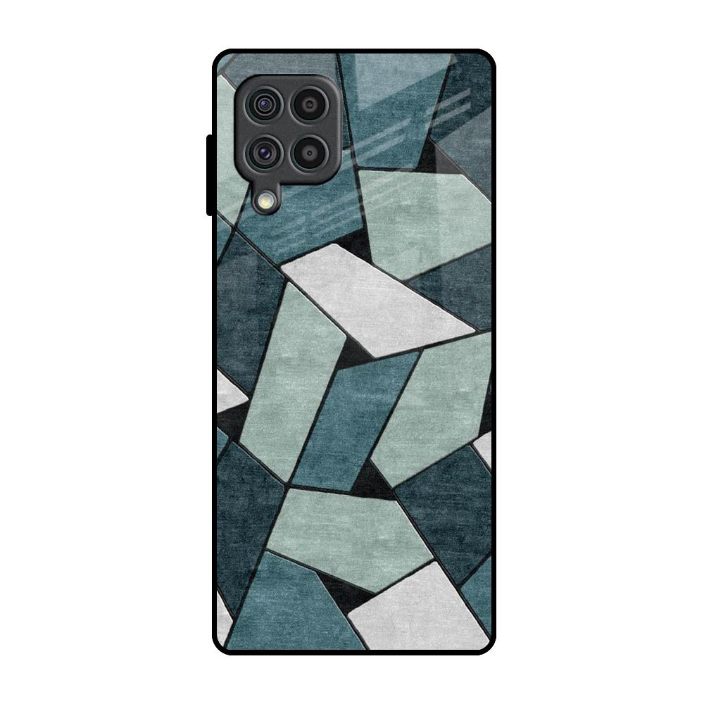 Abstact Tiles Samsung Galaxy F62 Glass Back Cover Online