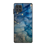 Blue Cool Marble Samsung Galaxy F62 Glass Back Cover Online