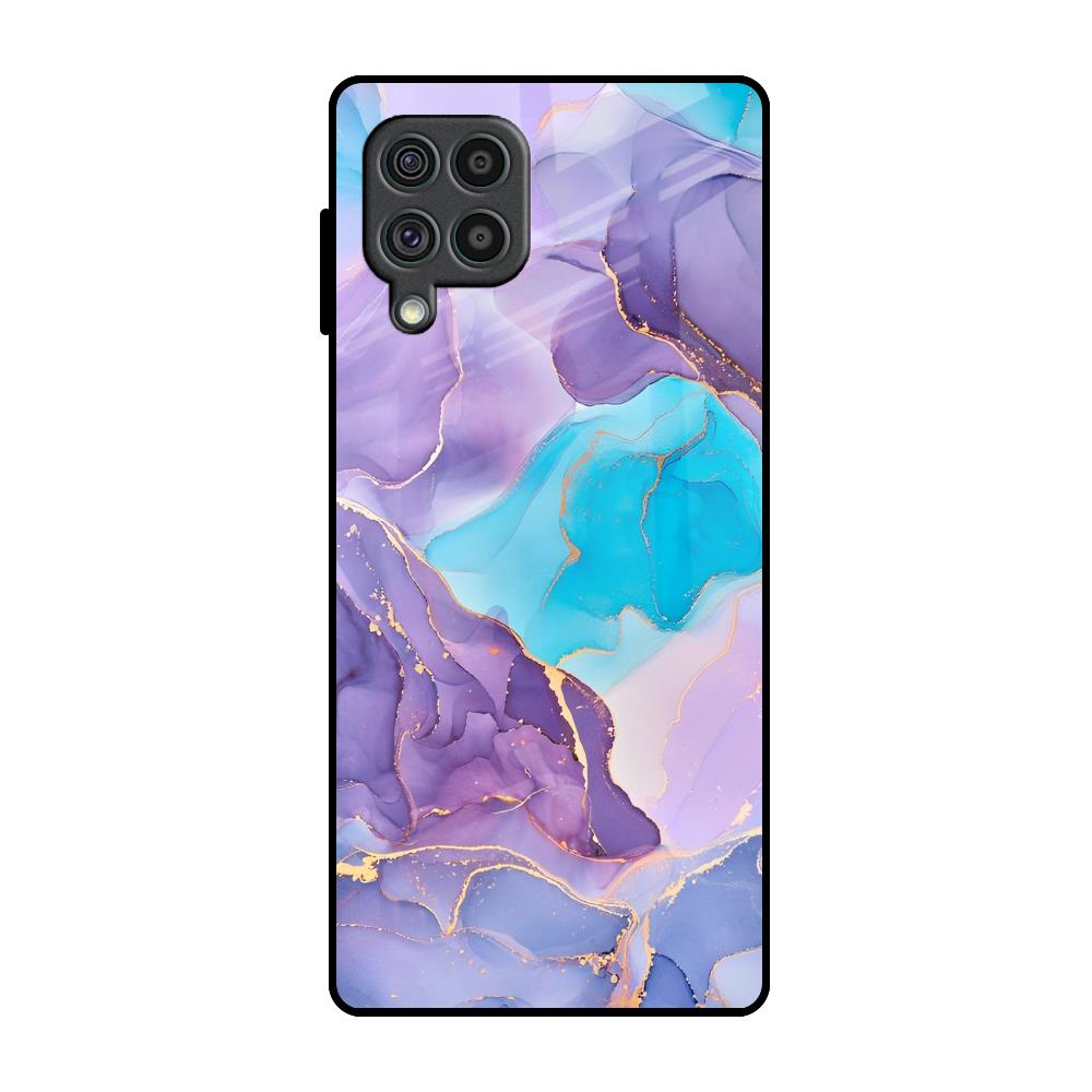 Alcohol ink Marble Samsung Galaxy F62 Glass Back Cover Online
