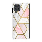 Geometrical Marble Samsung Galaxy F62 Glass Back Cover Online