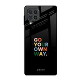 Go Your Own Way Samsung Galaxy F62 Glass Back Cover Online