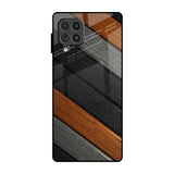Tri Color Wood Samsung Galaxy F62 Glass Back Cover Online