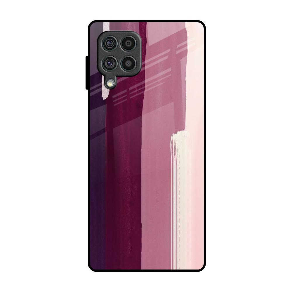 Brush Stroke Art Samsung Galaxy F62 Glass Back Cover Online