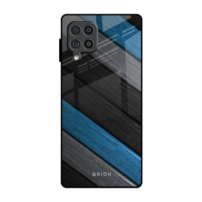 Multicolor Wooden Effect Samsung Galaxy F62 Glass Back Cover Online