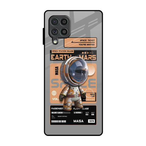 Space Ticket Samsung Galaxy F62 Glass Back Cover Online