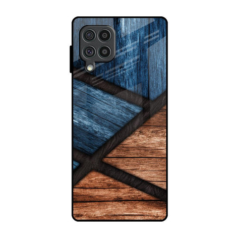 Wooden Tiles Samsung Galaxy F62 Glass Back Cover Online