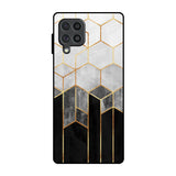 Tricolor Pattern Samsung Galaxy F62 Glass Back Cover Online