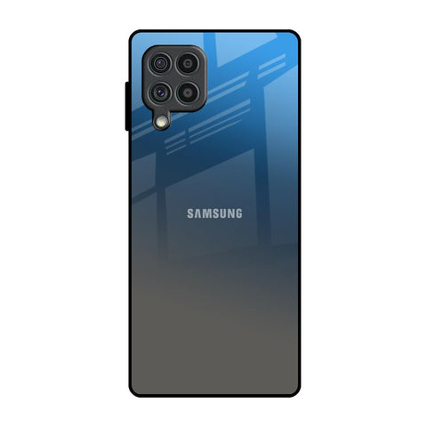 Blue Grey Ombre Samsung Galaxy F62 Glass Back Cover Online
