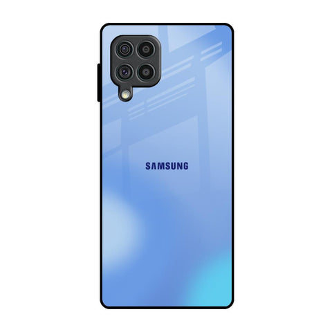 Vibrant Blue Texture Samsung Galaxy F62 Glass Back Cover Online