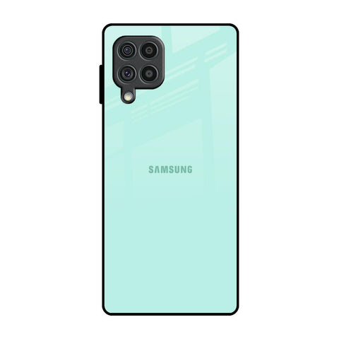 Teal Samsung Galaxy F62 Glass Back Cover Online