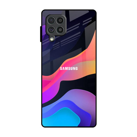 Colorful Fluid Samsung Galaxy F62 Glass Back Cover Online