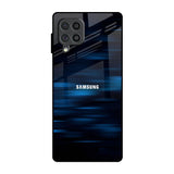 Blue Rough Abstract Samsung Galaxy F62 Glass Back Cover Online