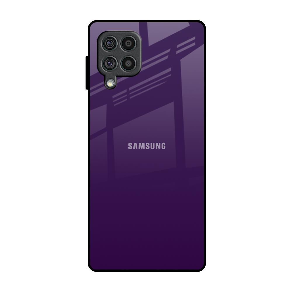 Dark Purple Samsung Galaxy F62 Glass Back Cover Online