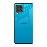 Blue Aqua Samsung Galaxy F62 Glass Back Cover Online