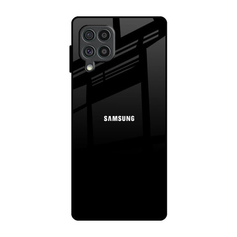 Jet Black Samsung Galaxy F62 Glass Back Cover Online