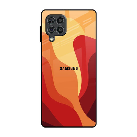 Magma Color Pattern Samsung Galaxy F62 Glass Back Cover Online