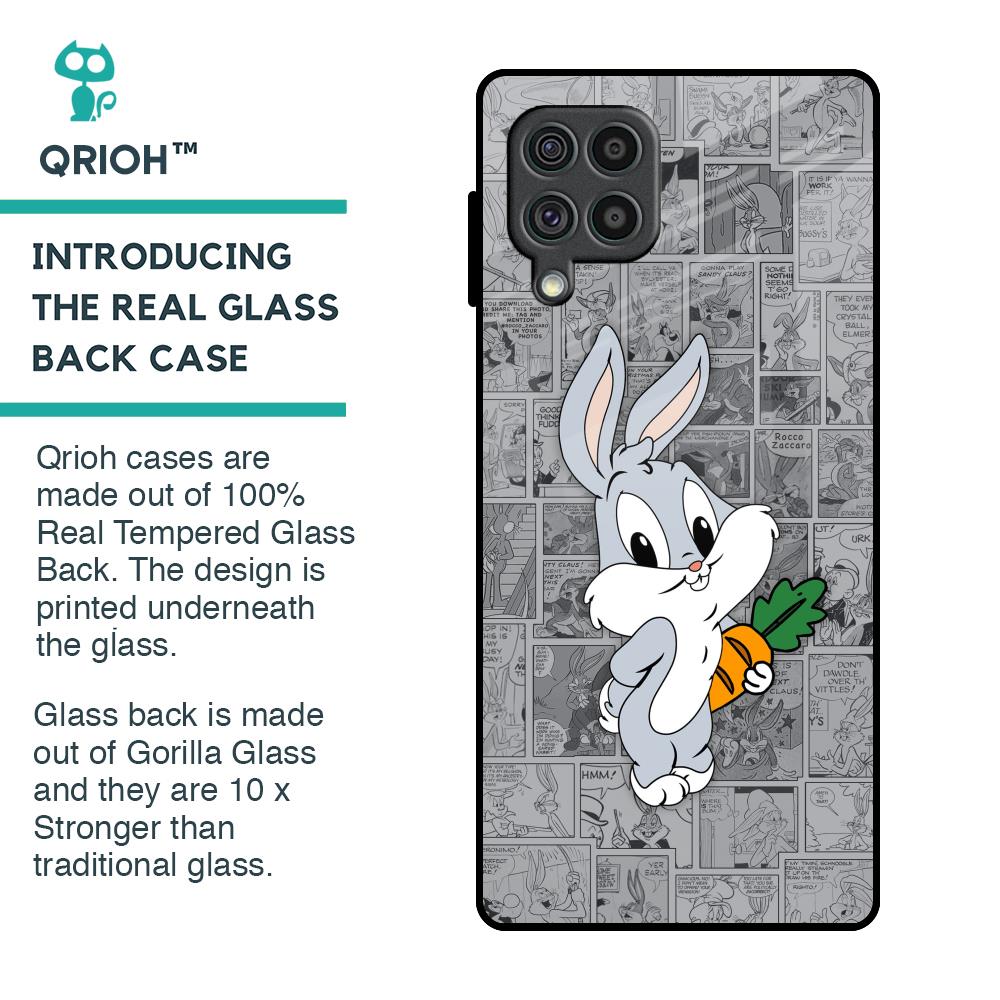Cute Baby Bunny Glass Case for Samsung Galaxy F62