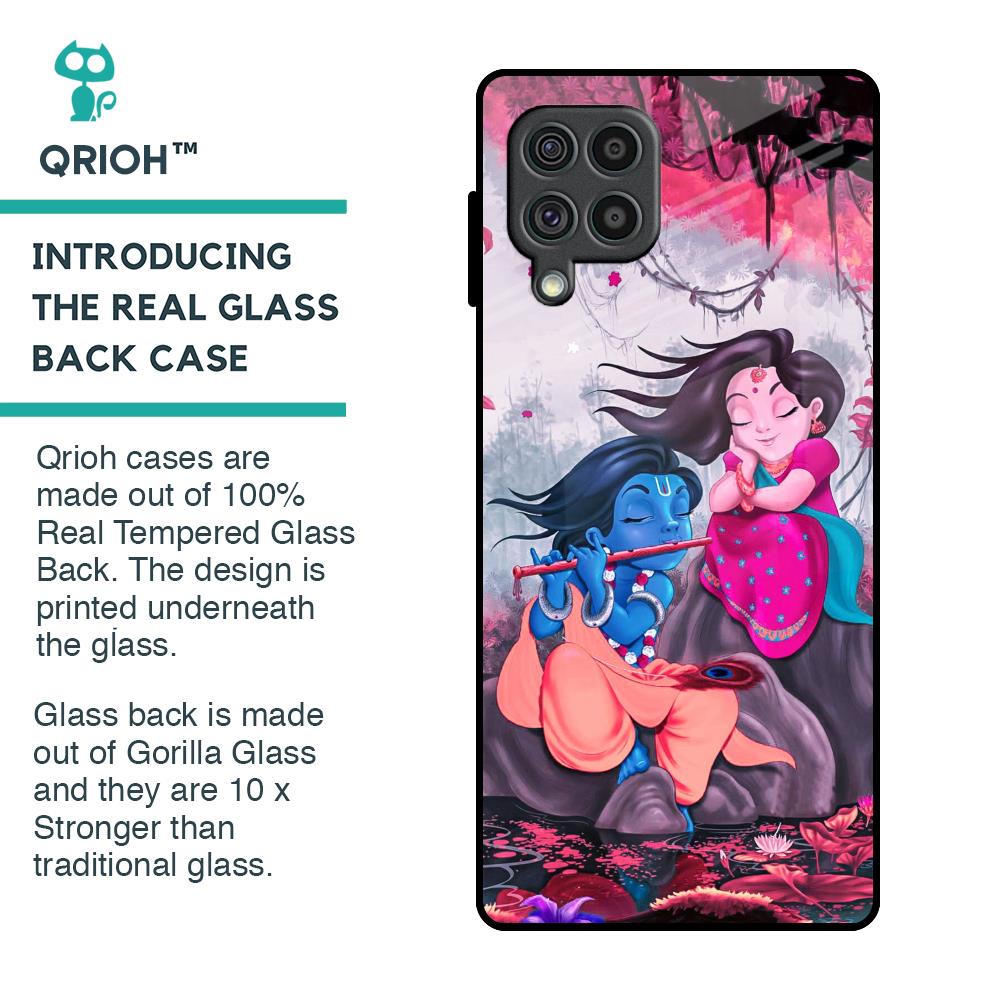 Radha Krishna Art Glass Case for Samsung Galaxy F62