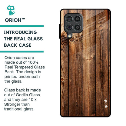 Timber Printed Glass Case for Samsung Galaxy F62