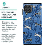 Blue Cheetah Glass Case for Samsung Galaxy F62