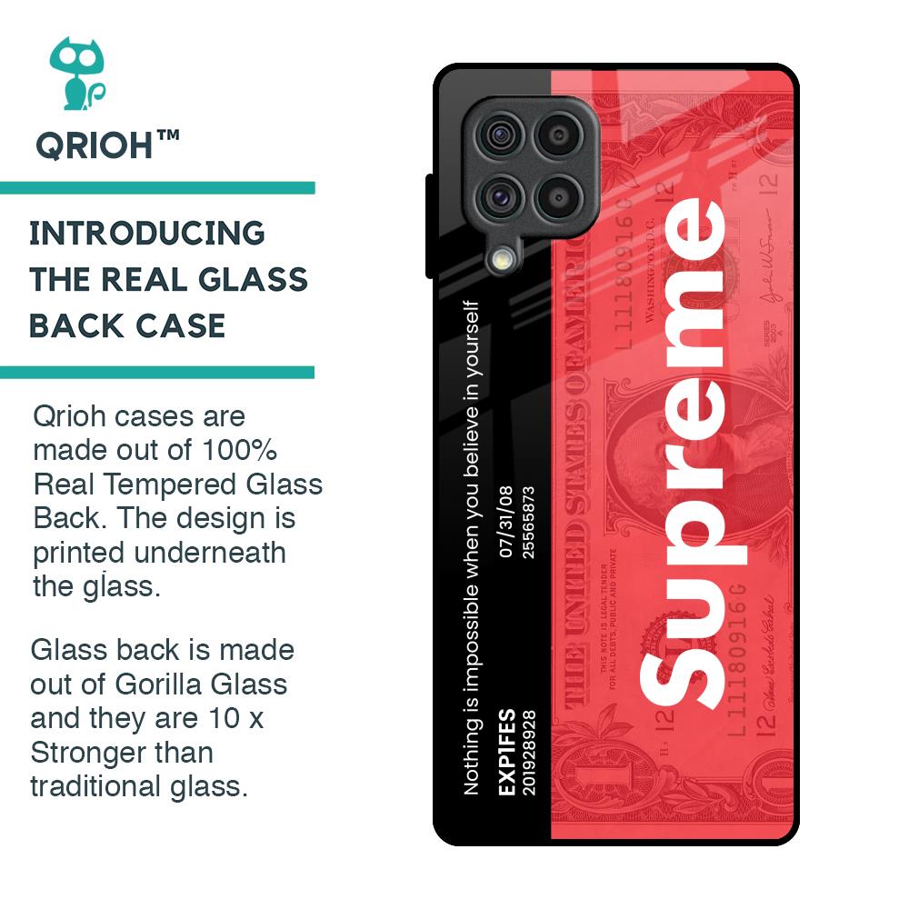 Supreme Ticket Glass Case for Samsung Galaxy F62