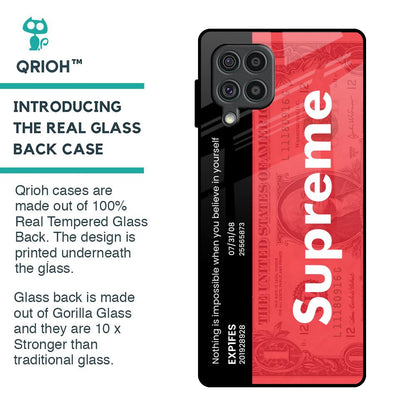 Supreme Ticket Glass Case for Samsung Galaxy F62