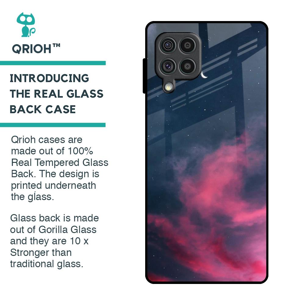 Moon Night Glass Case For Samsung Galaxy F62