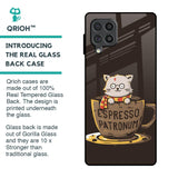 Tea With Kitty Glass Case For Samsung Galaxy F62