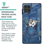 Kitty In Pocket Glass Case For Samsung Galaxy F62