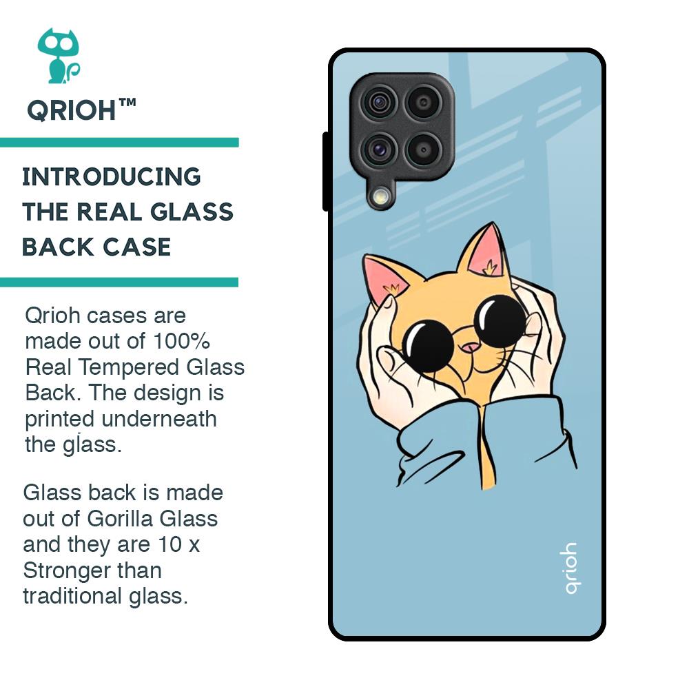 Adorable Cute Kitty Glass Case For Samsung Galaxy F62