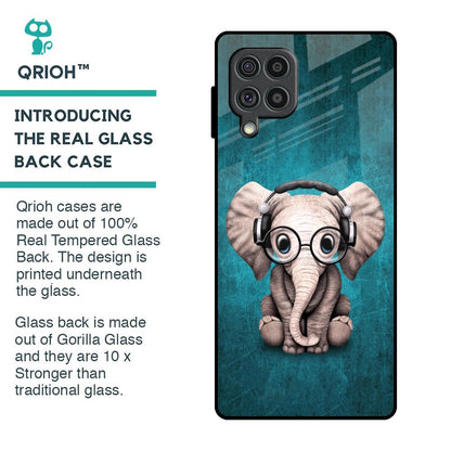 Adorable Baby Elephant Glass Case For Samsung Galaxy F62