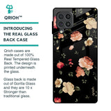 Black Spring Floral Glass Case for Samsung Galaxy F62