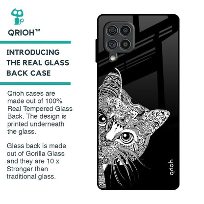Kitten Mandala Glass Case for Samsung Galaxy F62