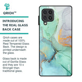 Green Marble Glass Case for Samsung Galaxy F62