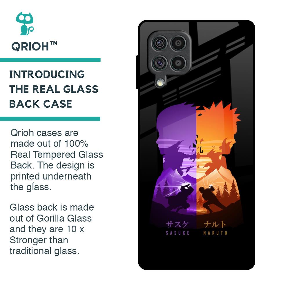 Minimalist Anime Glass Case for Samsung Galaxy F62
