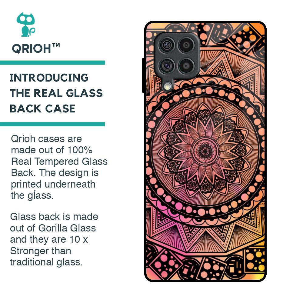 Floral Mandala Glass Case for Samsung Galaxy F62