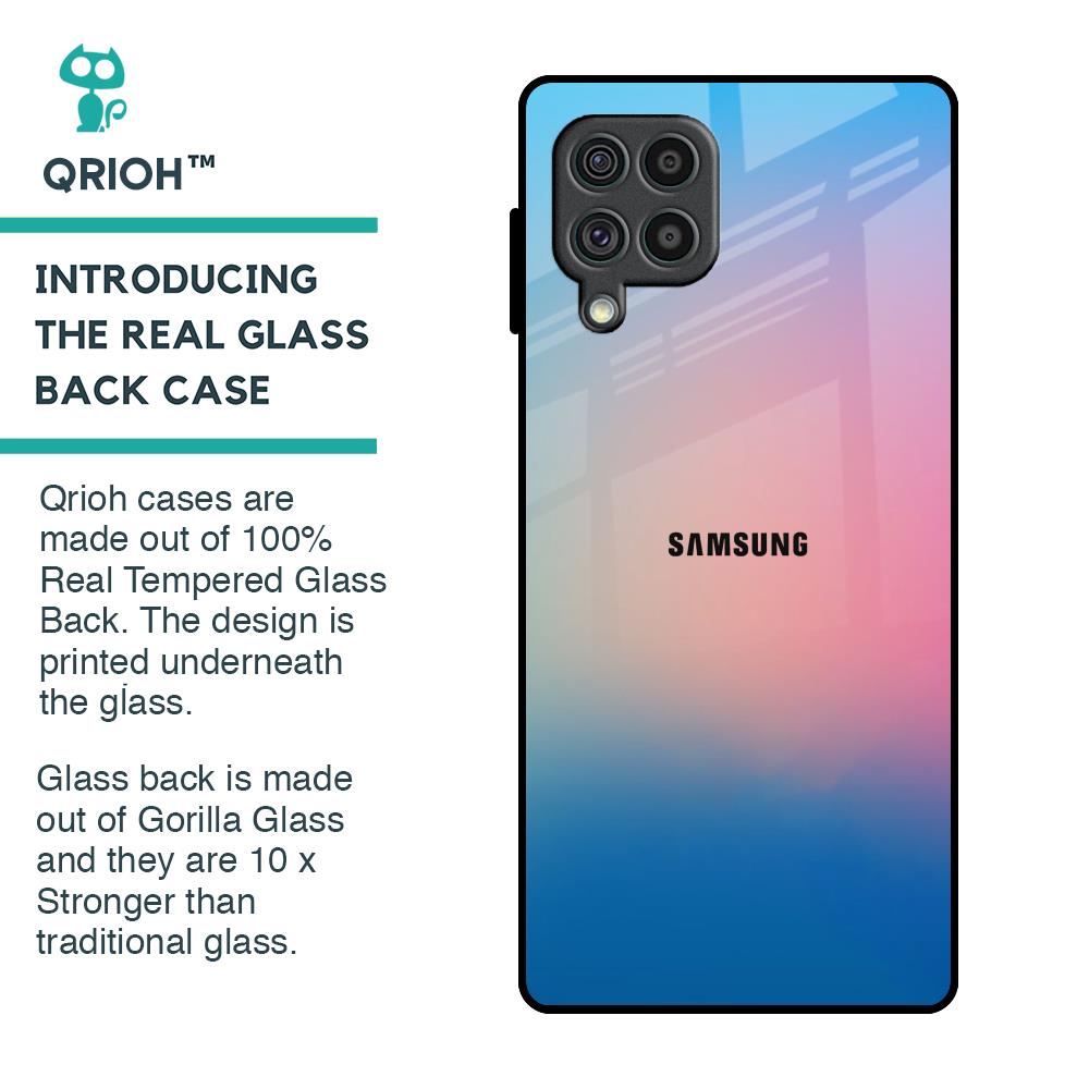 Blue & Pink Ombre Glass case for Samsung Galaxy F62