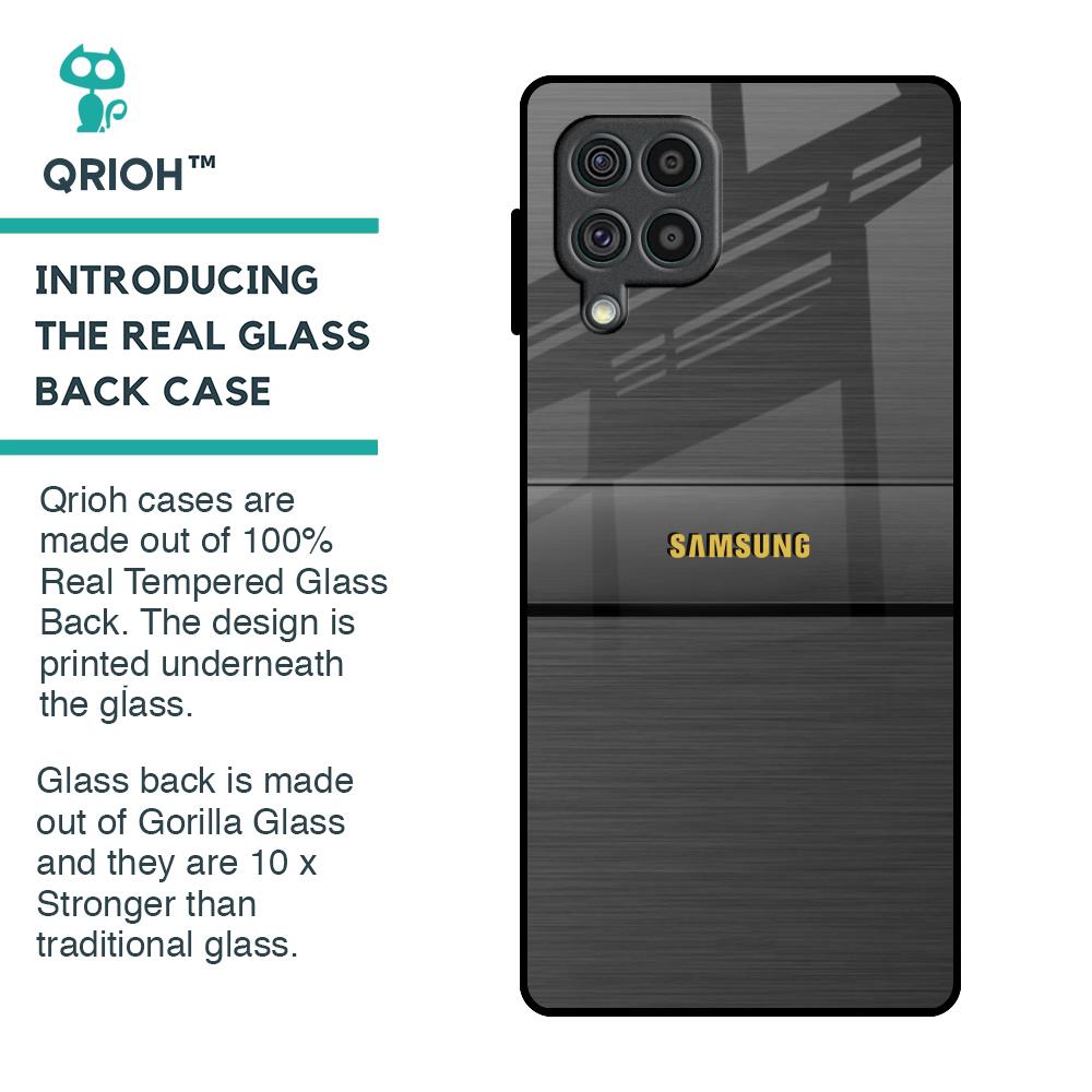 Grey Metallic Glass Case For Samsung Galaxy F62