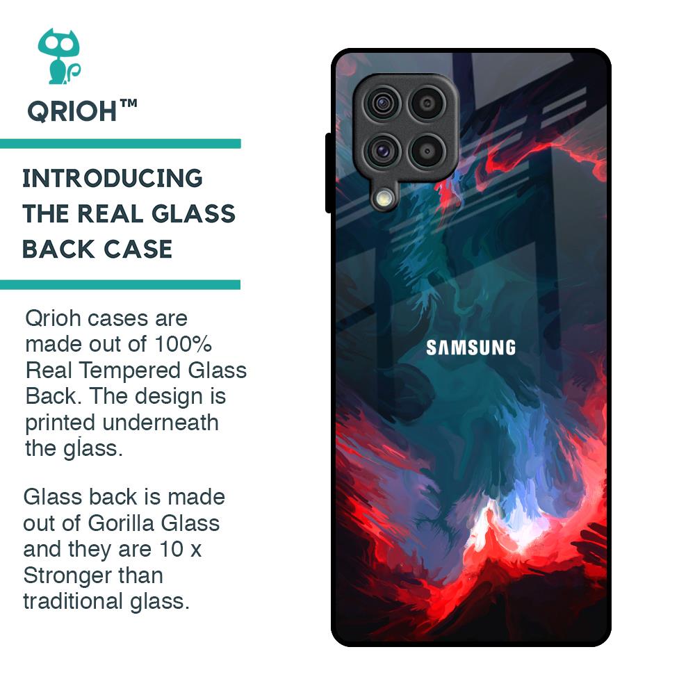 Brush Art Glass Case For Samsung Galaxy F62