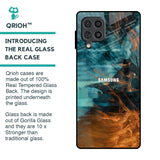 Golden Splash Glass Case for Samsung Galaxy F62