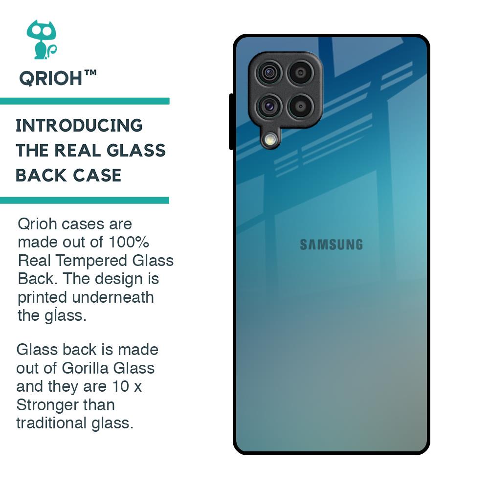 Sea Theme Gradient Glass Case for Samsung Galaxy F62